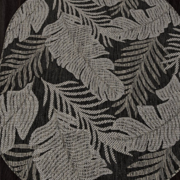 Ковер S132 - BLACK-GRAY - Овал - коллекция KAIR