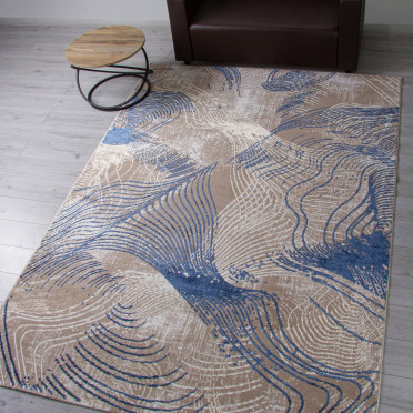 Ковер LT1156 - 735 BEIGE / NAVY - Прямоугольник - коллекция ANTEP