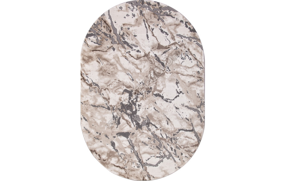Ковер турецкий овальный 03819A GREY / BROWN - коллекция ARMINA