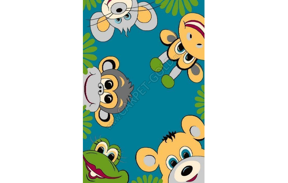 Детский ковер agnella funky top tig emerald