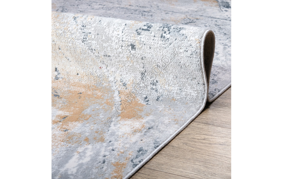 Ковер из вискозы ДИЗАЙН A523A ЦВЕТ GRAY / CREAM овал