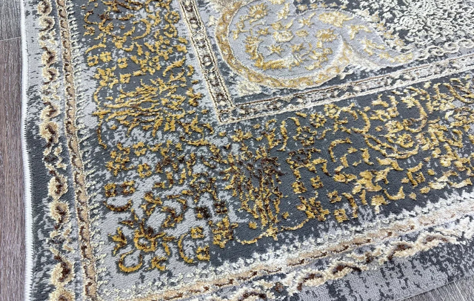 Ковер турецкий LisaA3503A_IVORY MUSTARD прямоугольный