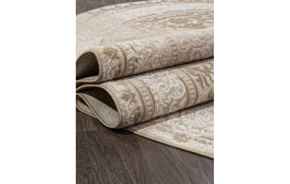 Ковер M030A - LIGHT BEIGE / CREAM - Овал - коллекция SIESTA