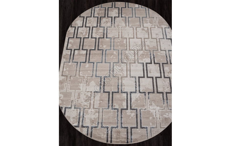 Ковер F353 - BEIGE-BLUE - Овал - коллекция SIERRA