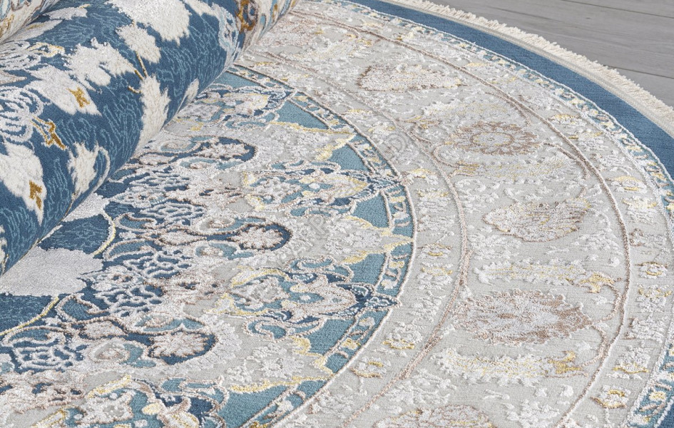 Ковер A050B - D.BLUE / CREAM - Овал - коллекция ZARINA
