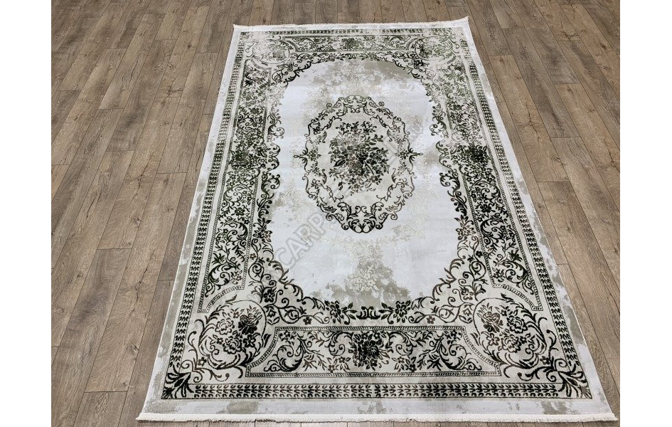 04641B CREAM/D.GREEN DECO